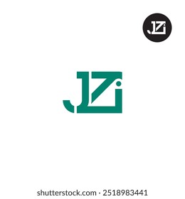 Diseño de monograma de letra de logotipo JZI