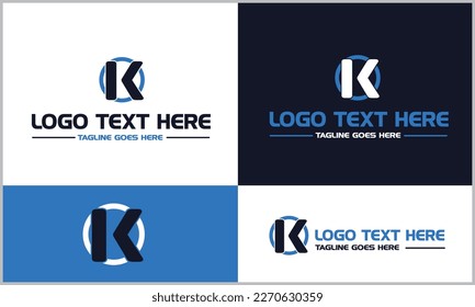 K Abstract Alphabet Letter Logo Design Set
