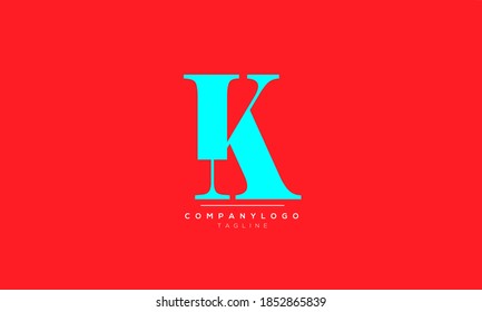 K abstract initials monogram letter text alphabet logo design