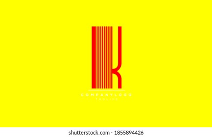 K abstract initials monogram letter text alphabet logo design