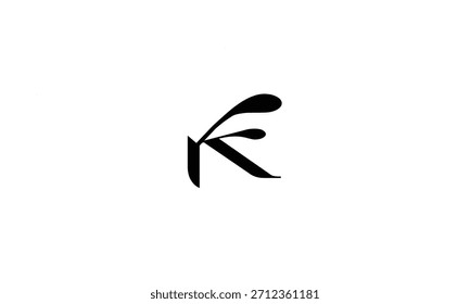 MONOGRAMA DEL LOGOTIPO DE LA LETRA ABSTRACTAS K