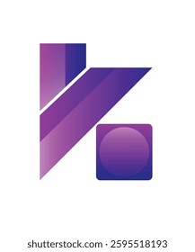 K abstract Letter shape Minimalist logo template