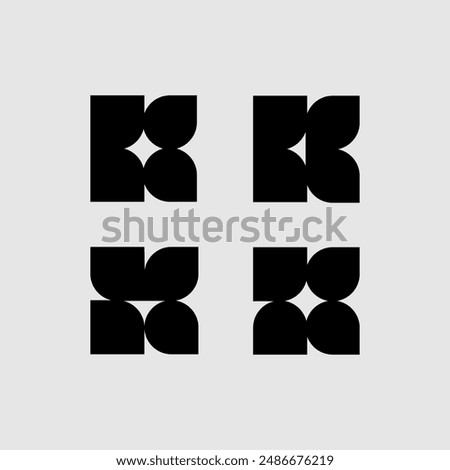 K abstract modern logo design