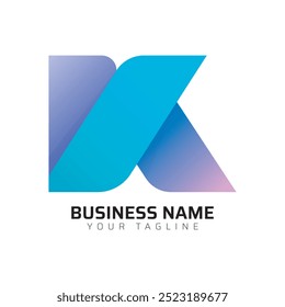  k abstract modern minimalist premium typography 3d colorful letter logo design template