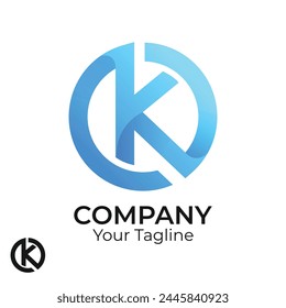 k abstract typography 3d colorful letter logo design template
