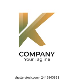 k abstract typography 3d colorful letter logo design template
