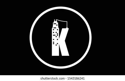 K abstract vector logo monogram template