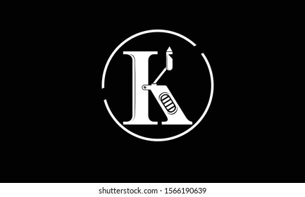 K abstract vector logo monogram template