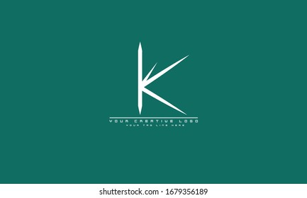 K abstract vector logo monogram template