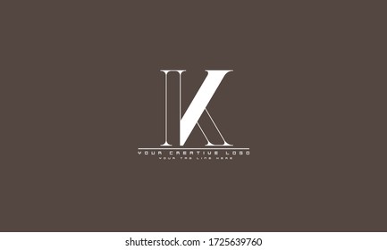 K abstract vector logo monogram template