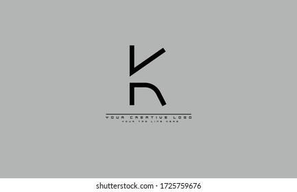 K abstract vector logo monogram template