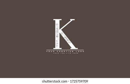 K abstract vector logo monogram template