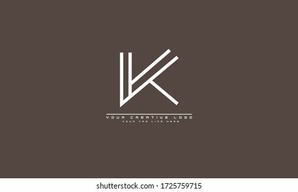 K abstract vector logo monogram template