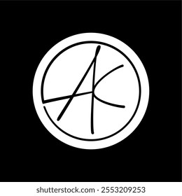 Un logotipo inicial de K AK Beauty Vector, logotipo de escritura a mano de firma inicial, boda, moda, joyería, boutique, floral y botánico con Plantilla creativa para cualquier empresa o negocio.