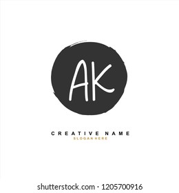 A K AK Initial abstract logo concept vector