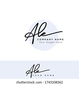 A K AK Initial letter handwriting and signature logo.