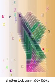K Alphabet art template
