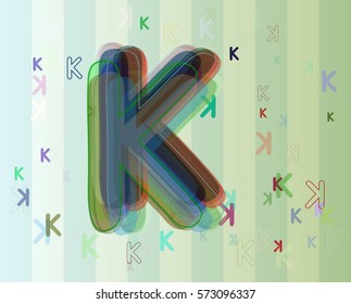 K Alphabet art template