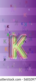 K Alphabet background art