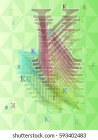 K Alphabet background art