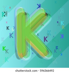 K Alphabet background icon