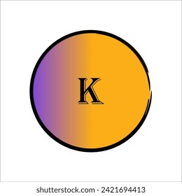 K-Alphabet-Design mit Farbverlauf
