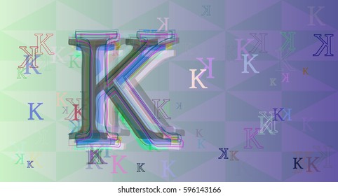 K Alphabet idea texture
