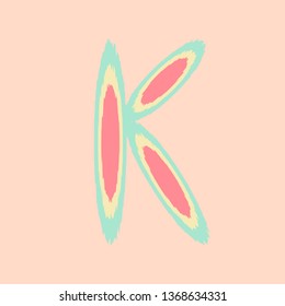 K Alphabet letter logo. Abstract colorful logotype vector design template. EPS10