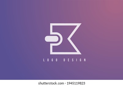 K alphabet letter logo for business and company with geometric style and pastel color. Corporate brading and icon lettering with simple blue design