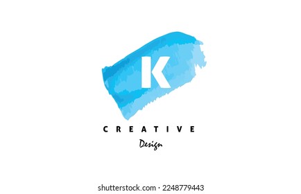 K-Alphabet-Logo kreative Aquarell-Logo-Design Vektorgrafik-Datei