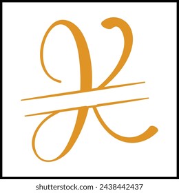K Alphabet Letter Monogram Vector Designs | K Letter Vector Design | K Monogram Vector Design