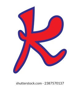 K Alphabet Patches V100 Patch Streetwear, Urban, Luxury, Modern Design Patch Commercial Use