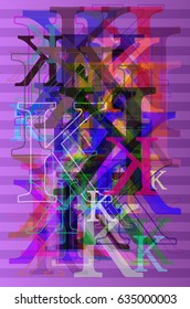 K Alphabet pattern idea
