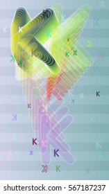 K Alphabet template design