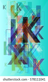 K Alphabet template texture