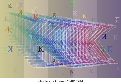 K Alphabet texture icon