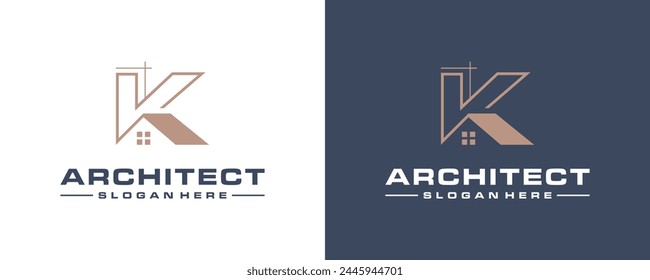 K architect vector logo design