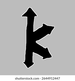 K ARROW LETTER VECTOR SIMPLE LOGO HANDWRITTING
