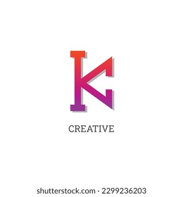 K Arrow Logo Design Vector