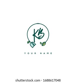 K B KB Initial letter handwriting and signature logo.	