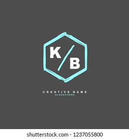 K B KB Initial logo template vector. Letter logo concept