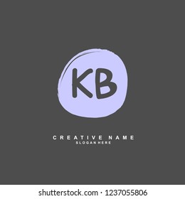 K B KB Initial logo template vector. Letter logo concept