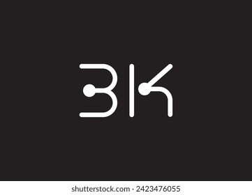 K B Logo and business card. BK Letter modern Design