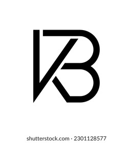 K B logo design on white background.