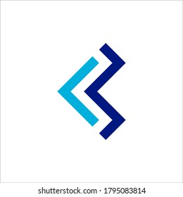 K B logo design vector sign