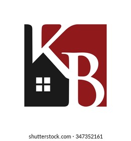 k and b logo vector. home logo vector.
