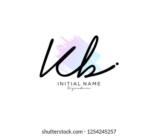 K B Signature initial logo template vector