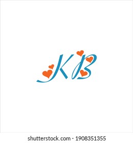 K B unique abstract letter logo design. kb monogram