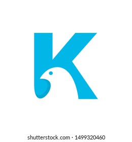 Vorlage für das Design von K-Vogel-Logos