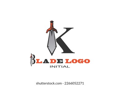 Plantilla de logotipo de letra blade K para su marca.